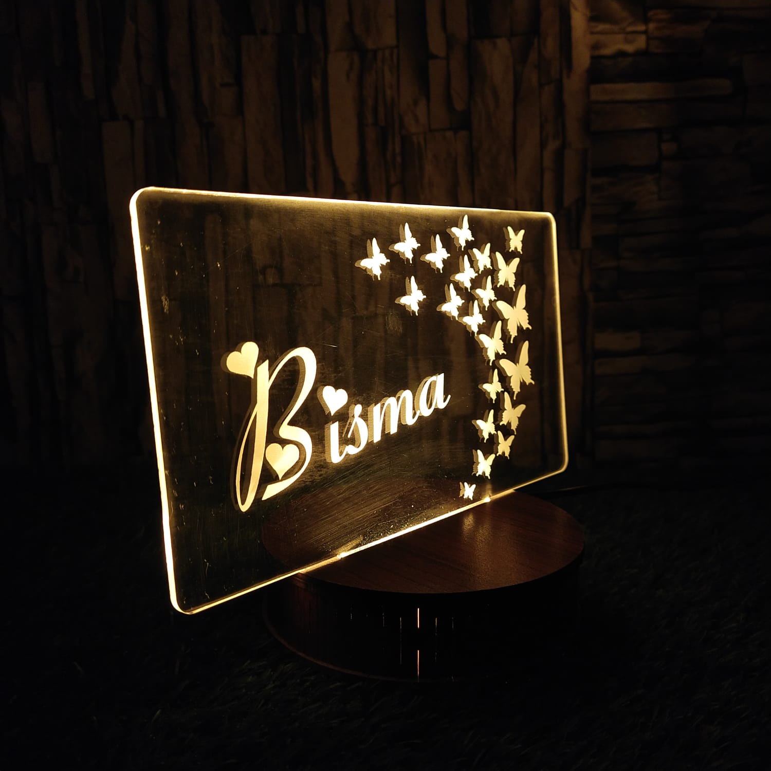 Butterfly Customized 3d Name Illusion Lamp | NL02