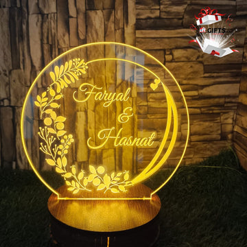 Customize 3d Illusion Romantic Couple Name Lamp| NL03