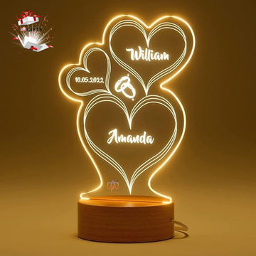 Customize Heart Style 3d illusion lamp | NL13