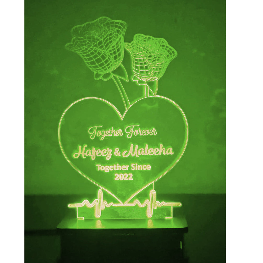 Customize Heart and Flower Shape 3d illusion lamp | NL16